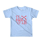 2 In 2 Out Apparel Baby Blue / 2yrs "Love Knot" Short sleeve kids t-shirt