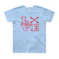 2 In 2 Out Apparel Baby Blue / 8yrs "Love Knot" Youth Short Sleeve T-Shirt
