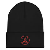 2 In 2 Out Apparel Black "BRAVERY" Cuffed Beanie
