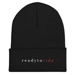 2 In 2 Out Apparel Black "READY TO RIDE" Cuffed Beanie