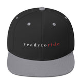2 In 2 Out Apparel Black/ Silver "READY TO RIDE" Snapback Hat