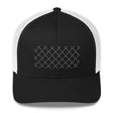 2 In 2 Out Apparel Black/ White "DOUBLE HALLIGAN" Trucker Cap