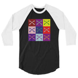 2 In 2 Out Apparel Black/White / XS "Warhol" 3/4 sleeve raglan shirt