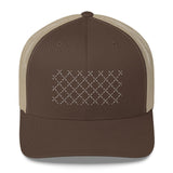 2 In 2 Out Apparel Brown/ Khaki "DOUBLE HALLIGAN" Trucker Cap