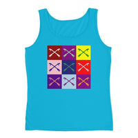 2 In 2 Out Apparel Caribbean Blue / S "Warhol" Ladies' Tank