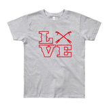 2 In 2 Out Apparel Heather Grey / 8yrs "Love Knot" Youth Short Sleeve T-Shirt