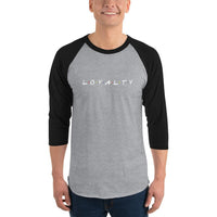 2 In 2 Out Apparel Heather Grey/Black / XS "LOYALTY" 3/4 sleeve raglan shirt