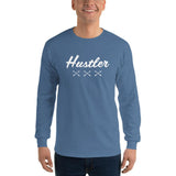 2 In 2 Out Apparel Indigo Blue / S "HUSTLER XXX" Long Sleeve T-Shirt