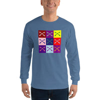 2 In 2 Out Apparel Indigo Blue / S "WARHOL" Long Sleeve T-Shirt