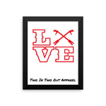 2 In 2 Out Apparel "Love Knot" Framed poster