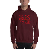 2 In 2 Out Apparel Maroon / S "LOVE KNOT" Hooded Sweatshirt