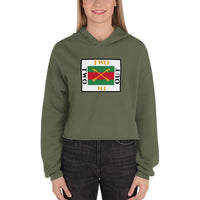 2 In 2 Out Apparel Military Green / S "SWAG" Crop Hoodie