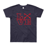 2 In 2 Out Apparel Navy / 8yrs "Love Knot" Youth Short Sleeve T-Shirt