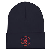 2 In 2 Out Apparel Navy "BRAVERY" Cuffed Beanie