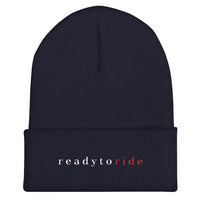 2 In 2 Out Apparel Navy "READY TO RIDE" Cuffed Beanie
