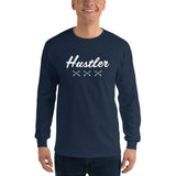2 In 2 Out Apparel Navy / S "HUSTLER XXX" Long Sleeve T-Shirt