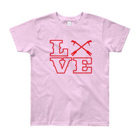 2 In 2 Out Apparel Pink / 8yrs "Love Knot" Youth Short Sleeve T-Shirt