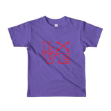 2 In 2 Out Apparel Purple / 2yrs "Love Knot" Short sleeve kids t-shirt