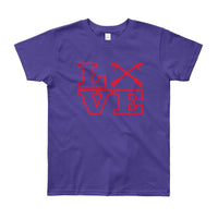 2 In 2 Out Apparel Purple / 8yrs "Love Knot" Youth Short Sleeve T-Shirt