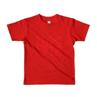 2 In 2 Out Apparel Red / 2yrs "Love Knot" Short sleeve kids t-shirt