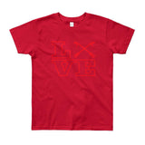2 In 2 Out Apparel Red / 8yrs "Love Knot" Youth Short Sleeve T-Shirt