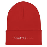 2 In 2 Out Apparel Red "READY TO RIDE" Cuffed Beanie