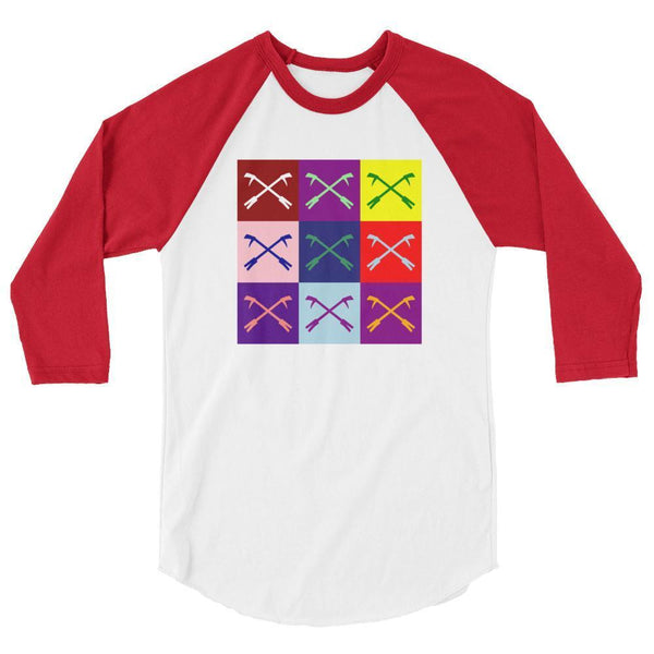 2 In 2 Out Apparel White/Red / XS "Warhol" 3/4 sleeve raglan shirt