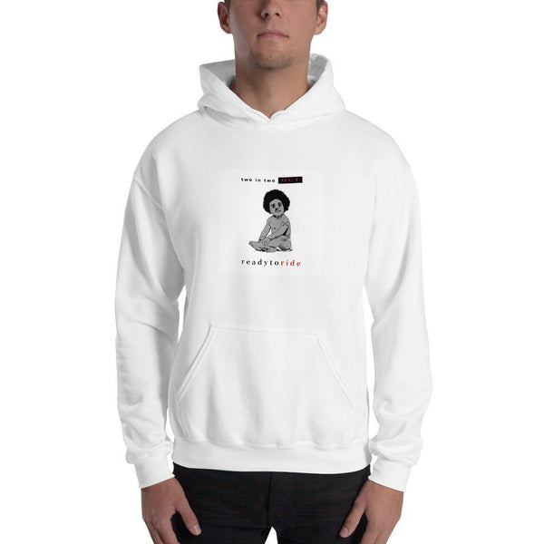 2 In 2 Out Apparel White / S "READY TO RIDE" Hooded Sweatshirt